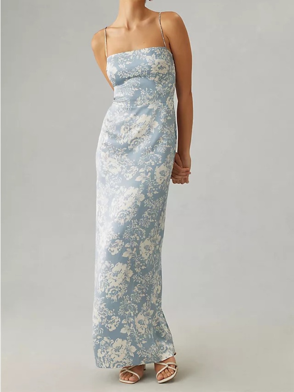 Reformation Blue Frankie Silk Dress